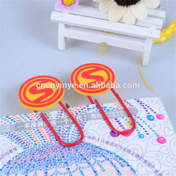 Souvenir pvc silicone personalized paper clip